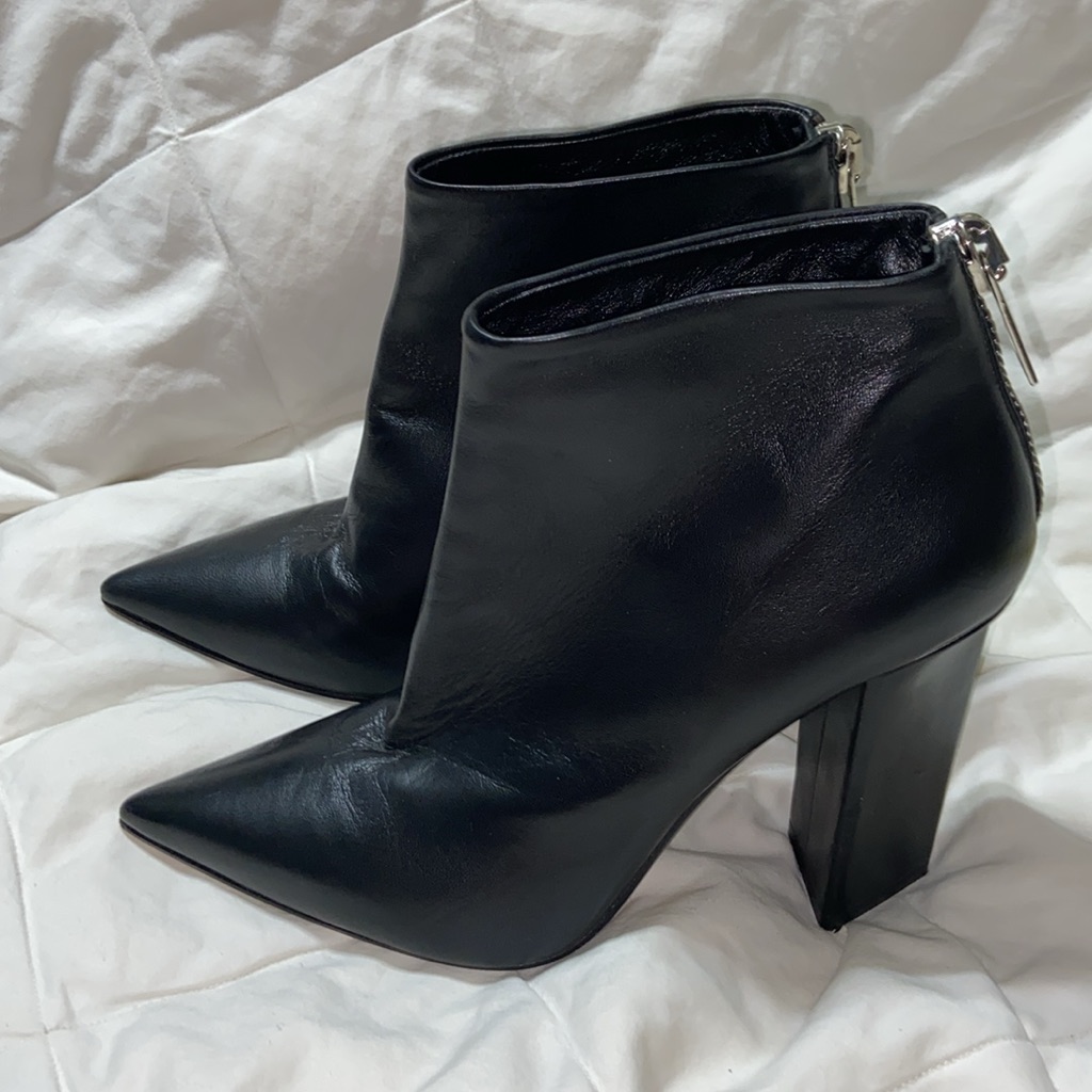 Like New Tamara Mellon “Moto” Black Ankle Bootie — image 4 of 8